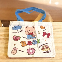 Túi vải canvas 1 lớp có khóa 40x34cm