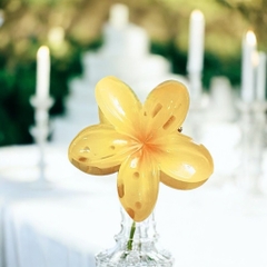 T4. Kẹp hoa sứ nhựa trong màu vàng 5cm