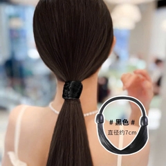T8. Dây buộc tóc phối tóc giả phong cách Hàn quốc
