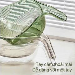 Rổ vo gạo nhựa có tay cầm tiện lợi 28x13cm (cả tay cầm)