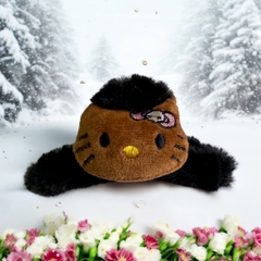 T6. Kẹp tóc càng cua lông mèo Hello Kitty dễ thương 12cm