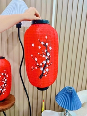 Lồng đèn vải đỏ hoa anh đào