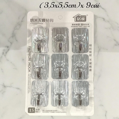 Vỉ 9 móc dán tường