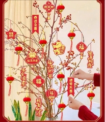 Lồng đèn nhung đỏ 6cm số 5