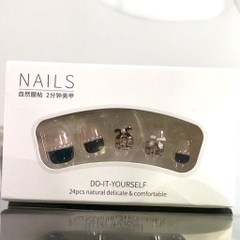 Set 24 móng đính đá kiểu keo