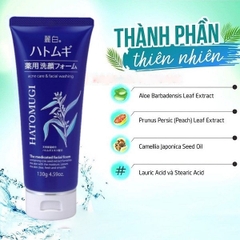 Sữa Rửa Mặt Ngừa Mụn Hatomugi The Medicated Facial Foam 130g