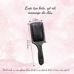 B8.10 Lược tạo kiểu, gỡ rối massage da đầu màu đen