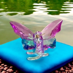 Kẹp bướm nhựa trong pha màu