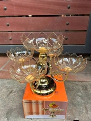 PN. Khay mứt 5 cánh 2 tầng xoay cao cấp