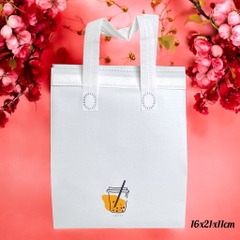 Túi giữ nhiệt 2 lớp miệng gấp họa tiết hoa 21*26*11cm