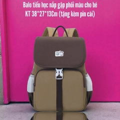13.14 - 13.13.Balo tiểu học phối màu 38x27x13cm