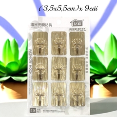 Vỉ 9 móc dán tường