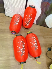 Lồng đèn vải đỏ hoa anh đào