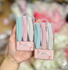 T11. Hộp 3 dao cạo mày dạng gấp Eyebrow Razor