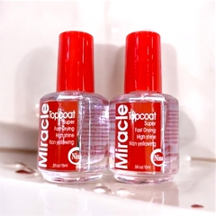 Sơn Bóng Mau Khô, Bóng Trong Suốt, Bảo Vệ Màu Sơn Móng Tay Topcoat Miracle TC03 Chai 15ml