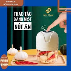 Dụng cụ xay tỏi dây sạc USB 250ml