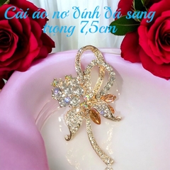 Cài áo đính nơ - hoa đính đá