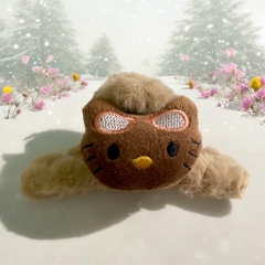 T6. Kẹp tóc càng cua lông mèo Hello Kitty dễ thương 12cm
