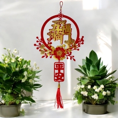 Dây liễng tròn hoa treo trang trí tết