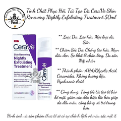 Tinh Chất Phục Hồi, Tái Tạo Da CeraVe Skin Renewing Nightly Exfoliating Treatment 50ml