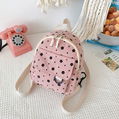 Balo vải nhung họa tiết hoa nhí 19*22*8cm