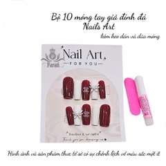 Bộ 10 m.óng ta.y gi.ả nhọn mẫu mới kèm keo dán