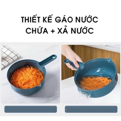 PT1.1 Rổ Bào Rau Củ 8 Trong 1 Đa Năng, An Toàn Không Lo Đứt Tay