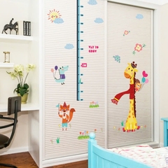 Decal dán tường đo chiều cao của bé họa tiết hoạt hình M1 90*60cm