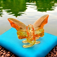 Kẹp bướm nhựa trong pha màu