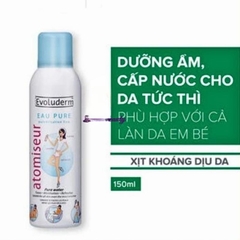 Xịt Khoáng Cấp Nước, Dưỡng Ẩm Evoluderm Atomiseur Eau Pure