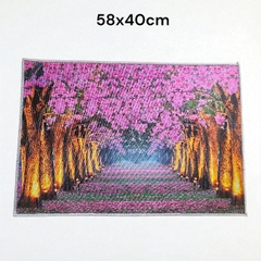 Thảm chân vải chữ nhật hoa 3D