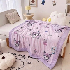Chăn/Mềm Vải Lụa Hạt Đậu 3D Hoạt Hình 1m1x1m5