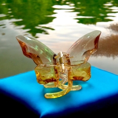 Kẹp bướm nhựa trong pha màu