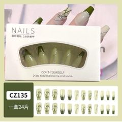 Set 24 móng đính đá kiểu keo