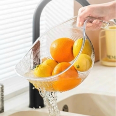 Rổ vo gạo nhựa có tay cầm tiện lợi 28x13cm (cả tay cầm)