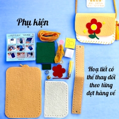 Phụ kiện làm túi đeo chéo dễ thương kèm móc chuông tua rua 12cm