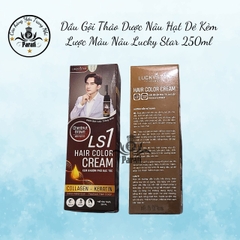 Dầu Gội Thảo Dược Cao Cấp Kèm Lược Màu Nâu Lucky Star 250ml