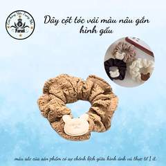 14.3 Dây cột tóc màu gắn hình gấu dễ thương