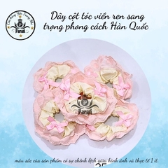 14.2 Dây cột tóc viền ren sang trọng phong cách Hàn Quốc