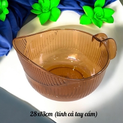 Rổ vo gạo nhựa có tay cầm tiện lợi 28x13cm (cả tay cầm)