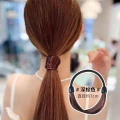 T8. Dây buộc tóc phối tóc giả phong cách Hàn quốc