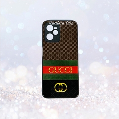 Ốp Lưng Điện Thoại Kính Cường Lực Sang Trọng Với Họa Tiết Gucci Cho Realme