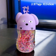 Hộp dây cột tóc nhiều màu dễ thương