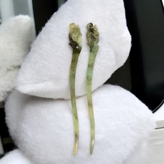 14.21 Trâm cài tóc nhựa họa tiết vân sa.ng trọng 18cm