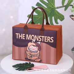 Túi nỉ du lịch họa tiết Labubu 38*27*18cm