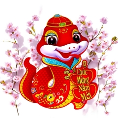 Sét 2 Decal Hình Rắn 2025 45x32cm