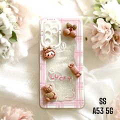 Ốp Lưng Điện Thoại LUCKY Viềm Caro Hồng, Hình Cô Gái Siêu Dễ Thương