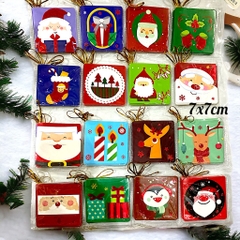 Sét 3 thiệp Noel trang trí 7x7cm