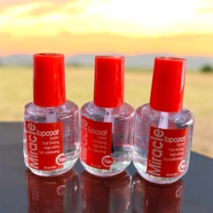 Sơn Bóng Mau Khô, Bóng Trong Suốt, Bảo Vệ Màu Sơn Móng Tay Topcoat Miracle TC03 Chai 15ml
