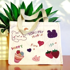 Túi vải canvas 1 lớp có khóa 40x34cm